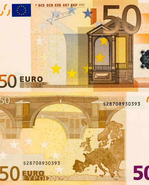 르네상스 윈도우 초상화 European Union Euro 2002 Banknotes — 스톡 사진