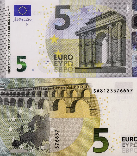 Klasická Architektura Arch Gate Portrét Evropské Unie Euro 2013 Bankovky — Stock fotografie