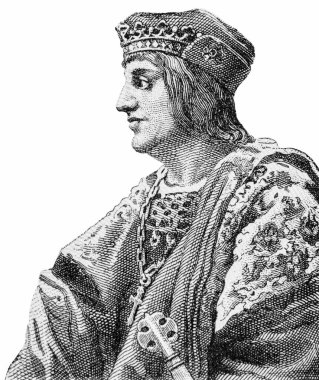 İspanya 'dan Aragon Portresi Kralı II. Ferdinand 1 Peseta 1943 Banknotları.