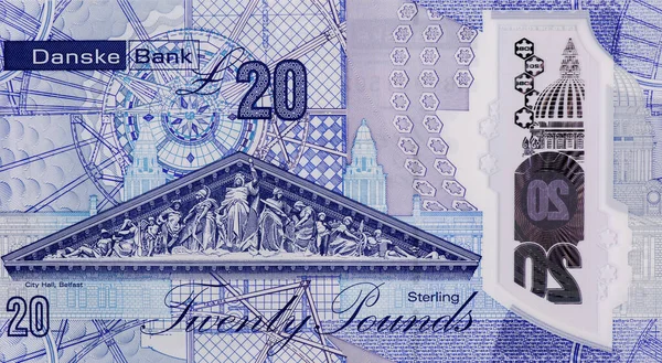 벨파스트 시청의 장애물 2018 Portrait Northern Ireland Pounds Danske 2020 — 스톡 사진