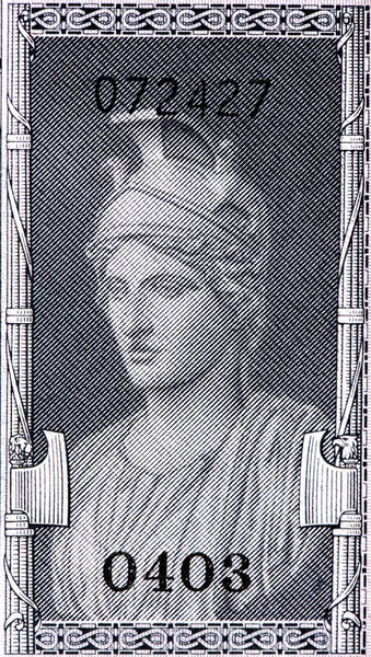 女性の頭 イタリアからの肖像10 Lire 1939 Banknotes — ストック写真