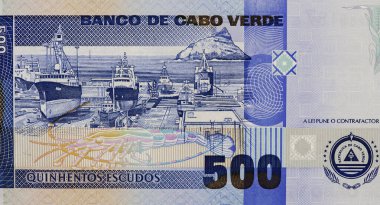 Mindelo 'nun limanında gemiler