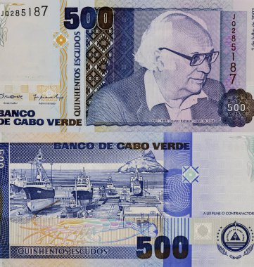 Doktor Baltasar Lopes da Silva. Cape Verde 500 Escudos 2002 Banknotları Portresi