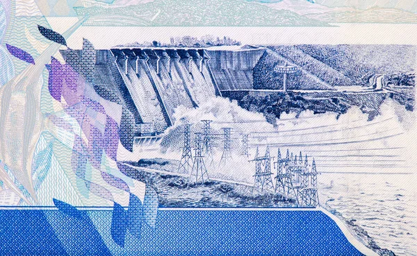 2015 Electric Power Dam Guri Portrait Venezuela 5000 Bolivares 2004 — 스톡 사진