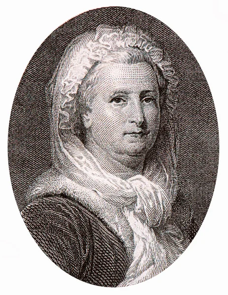 Martha Washington Portrait from United States of America 1 Dollar 1886 Banknotes. Martha Washington is the first and only woman to grace the primary portrait of U.S. paper currency. 
