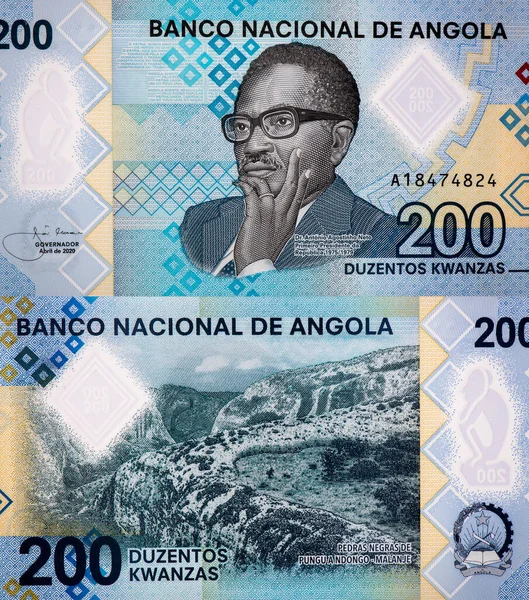 Antonio Agostinho Neto Porträt Aus Angola 200 Kwanza 2020 Banknoten — Stockfoto