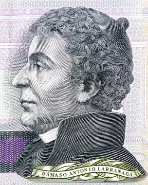 Damaso Antonio Larranaga, Uruguay 'dan Portre 2000 peso Uruguayos 2003 Banknotları.
