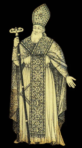 Saint Gregory Illuminator Etchmiadzins Domkyrka Porträtt Från Armenien 50000 Dram — Stockfoto