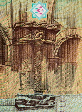 bir mimarlık binası, Ermenistan Portresi 5000 Dram 2012 Banknotes.