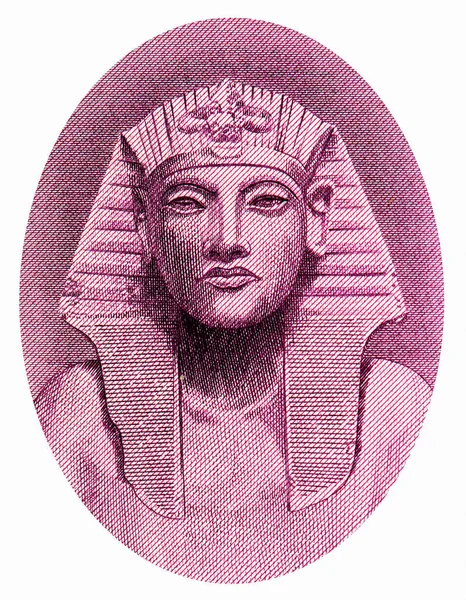 Tutankamon Mısır Dan Portre Pound 1952 1960 Banknotlar — Stok fotoğraf