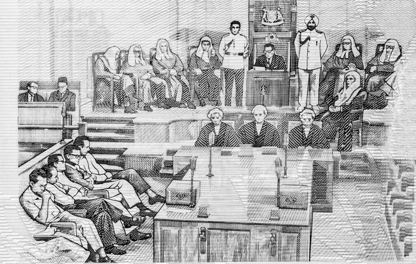 Sitting First Parliament President Encik Yusof Bin Ishak Prime Minister — Stock Photo, Image