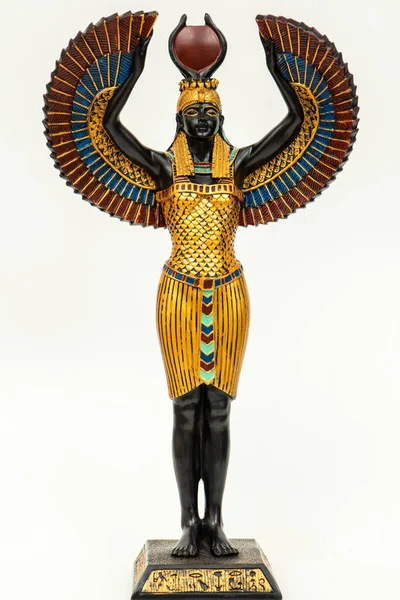Χρυσή Θεά Ίσις Απλωμένα Φτερά — Φωτογραφία Αρχείου
