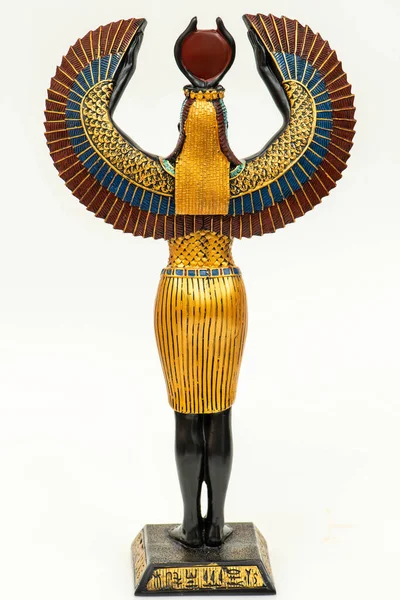 Χρυσή Θεά Ίσις Απλωμένα Φτερά — Φωτογραφία Αρχείου