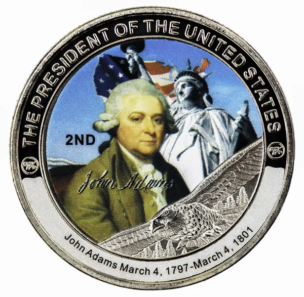 Джон Адамс Президент Сполучених Штатів Офісі Березня 1797 Березня 1801 Ліцензійні Стокові Зображення
