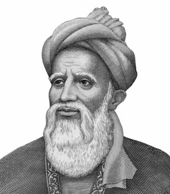 Klasik Tacik edebiyatının kurucusu, Abuabdullokhi Rudaki. Tacikistan 'dan Portre 500 Somoni 2010 Banknotları.