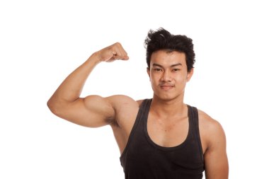 Esneme pazı kas Asyalı adam
