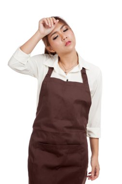 Asya garson önlük çalıştı