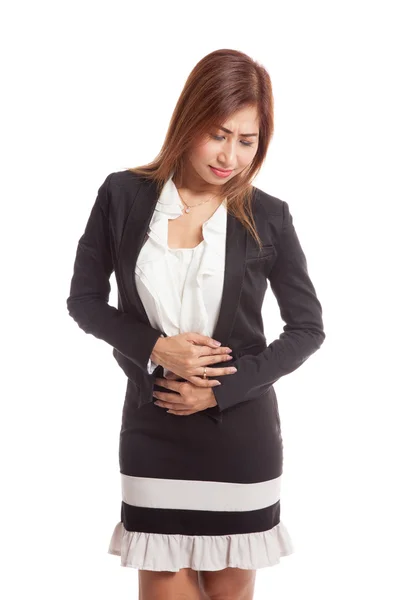 Young Asian woman got stomachache — Stock Photo, Image