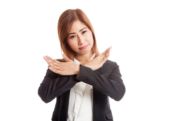 Mooi jong aziatisch vrouw zeggen nee — Stockfoto