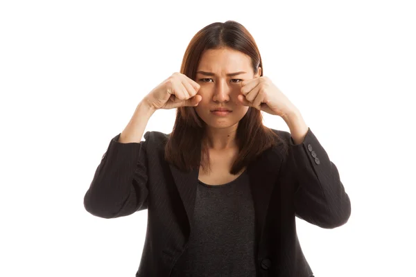 Joven mujer asiática triste y llorar . —  Fotos de Stock