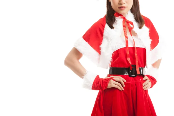 Asiatische Weihnachten Weihnachtsmann Mädchen. — Stockfoto