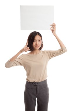 Genç Asya iş kadın noktası boş imzalamak için