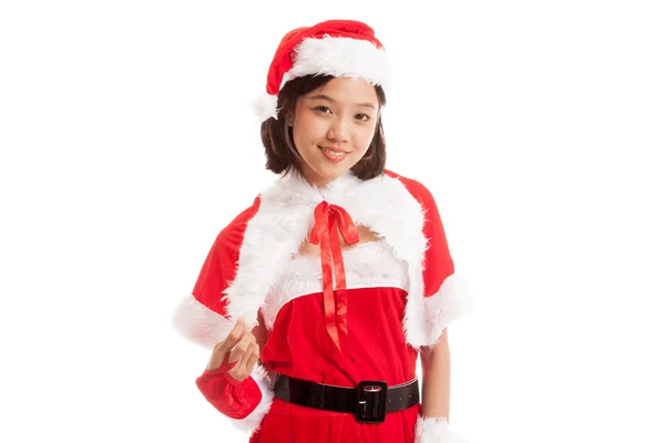 Азиатская девочка Санта-Клаус — стоковое фото