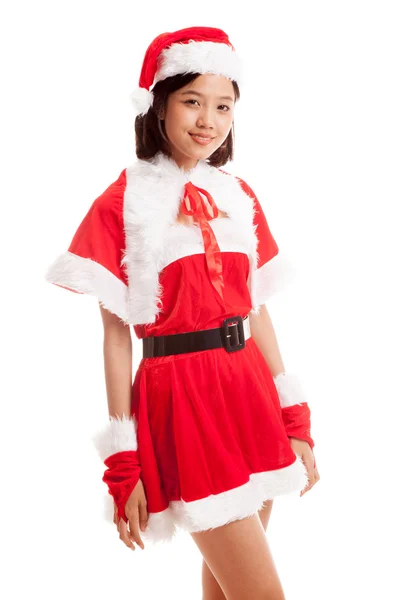 Asiatico Natale Santa Claus ragazza — Foto Stock