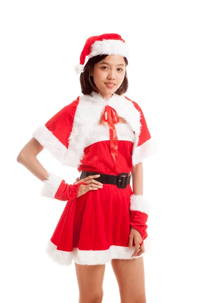 Asiatiska jul jultomten flicka — Stockfoto