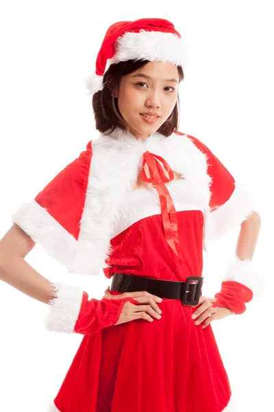 Aziatische kerst Kerstman girl — Stockfoto