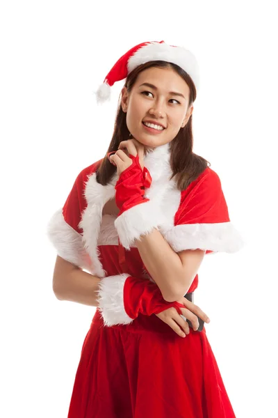 Asian Christmas Santa Claus girl. — Stock Photo, Image