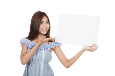 güzel Asyalı kadının omzuna'deki mevcut boş işareti