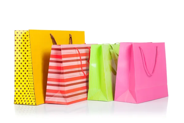 4 coloridas bolsas de compras —  Fotos de Stock