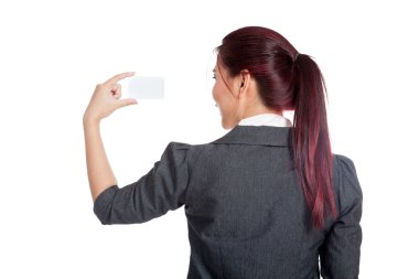 Asya işkadını boş bir kart göster