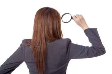 Asya işkadını kullanım Büyüteç arkadan görünüm