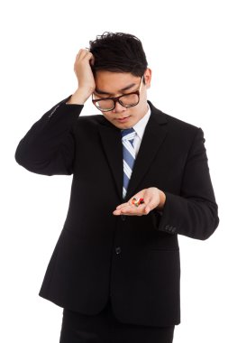 Asya işadamı baş ağrısı tıp el ile