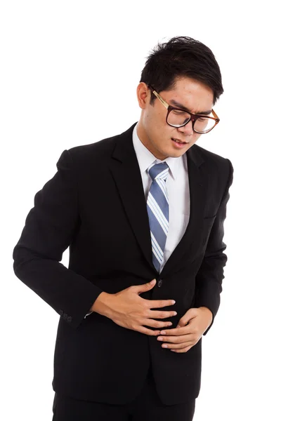 Asian businessman has  stomachache — Stock Photo, Image