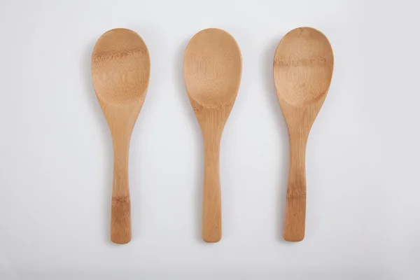 Τρεις ξύλινα κουτάλια — Φωτογραφία Αρχείου