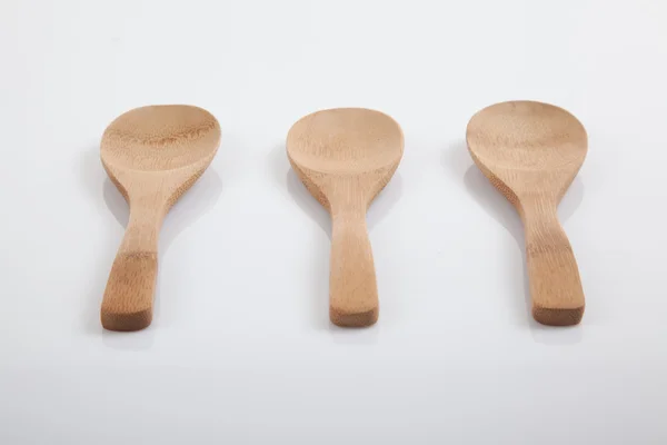 Drie houten lepels — Stockfoto