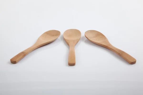 Τρεις ξύλινα κουτάλια — Φωτογραφία Αρχείου