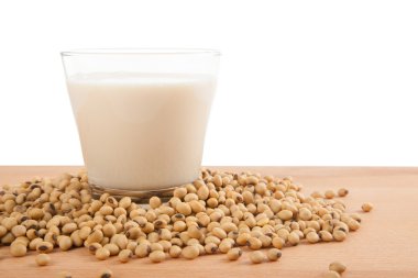 Soya sütü soya fasulyesi ile cam