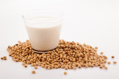 Soya sütü soya fasulyesi ile cam