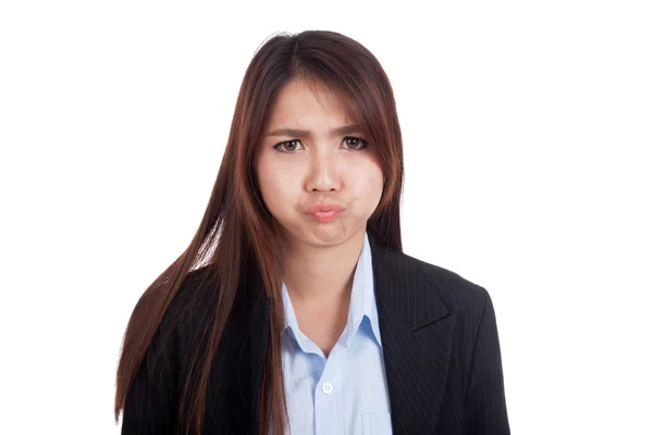 Frustrado joven mujer de negocios asiática — Foto de Stock
