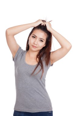 mutlu genç Asyalı kadın