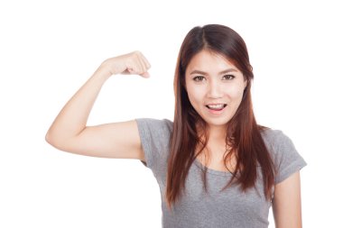 Genç Asyalı kadın onun pazı esneme