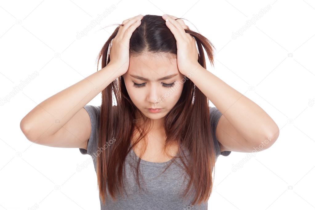Depressed Young Asian woman