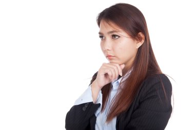 Genç Asyalı işkadını düşünme