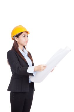 Asya mühendisi kadın planları ile