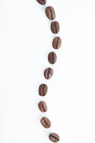Διακεκομμένη γραμμή του κόκκους καφέ — Φωτογραφία Αρχείου