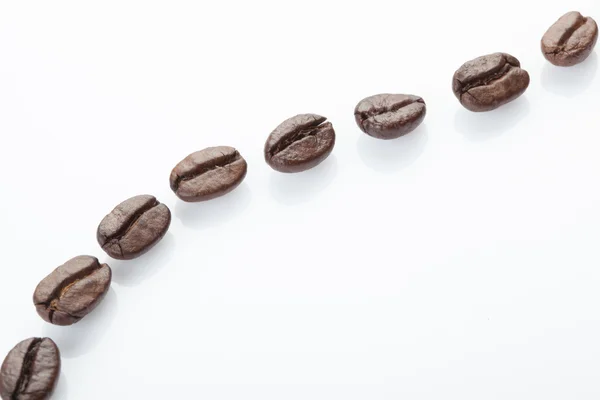 Διακεκομμένη γραμμή του κόκκους καφέ — Φωτογραφία Αρχείου